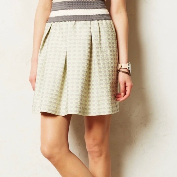 ANTHROPOLOGIE MAEVE SEREN JACQUARD POLKA DOT SKIRT GI SZ SMALL CAREER EVERYDAY - Picture 1 of 13